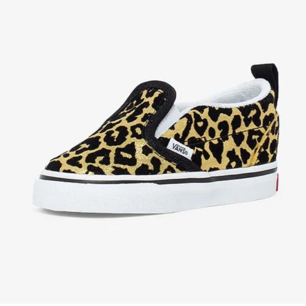 Toddler leopard classic slip on vans